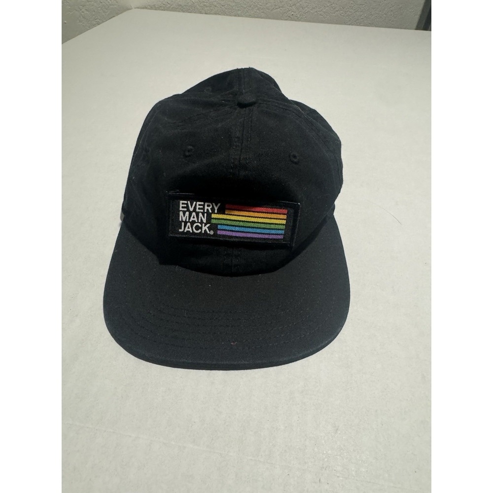 Every Man Jack Gay Pride LGBTQ Black Adjustable Back Hat
